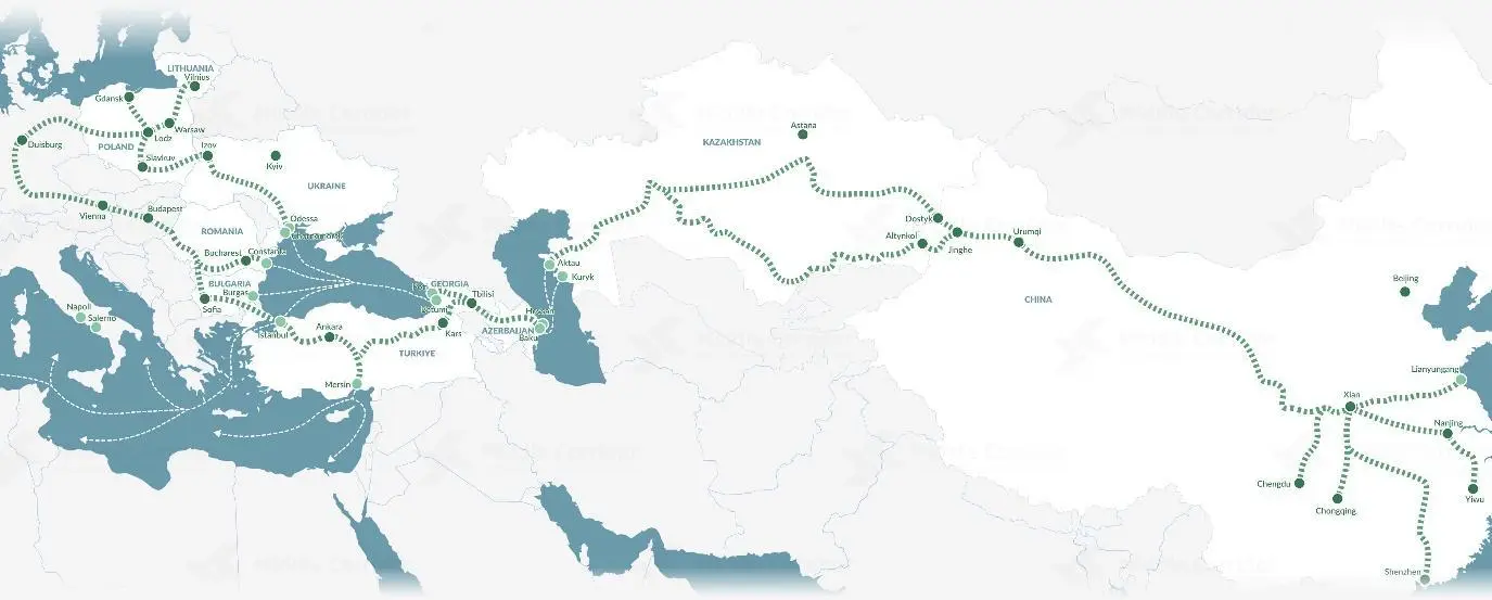 Figure 7 — The Trans-Caspian International Transport Route ("Middle Corridor").